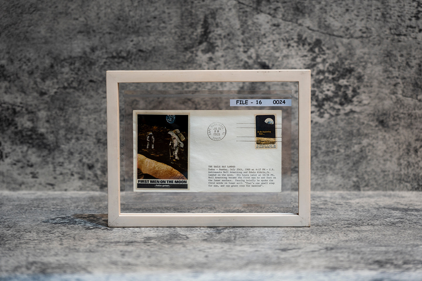 【1969】 First Men on the Moon First Day Cover with (Apollo 8 Stamp)