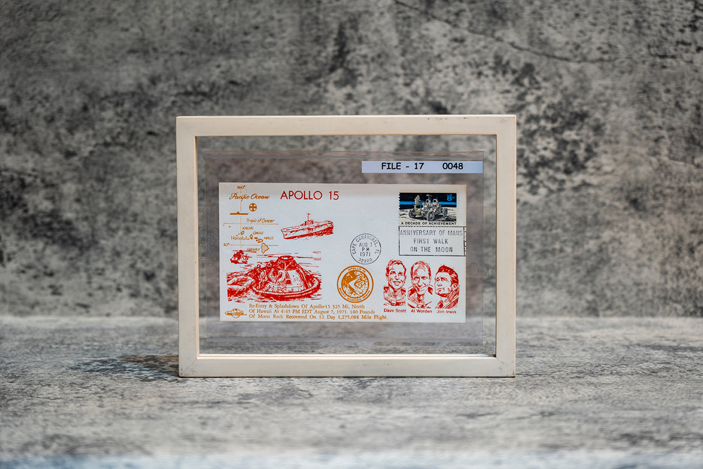 【1971】 Apollo 15 Re-Entry & Splashdown First Day Cover with (A Decade of Achievement Stamp)