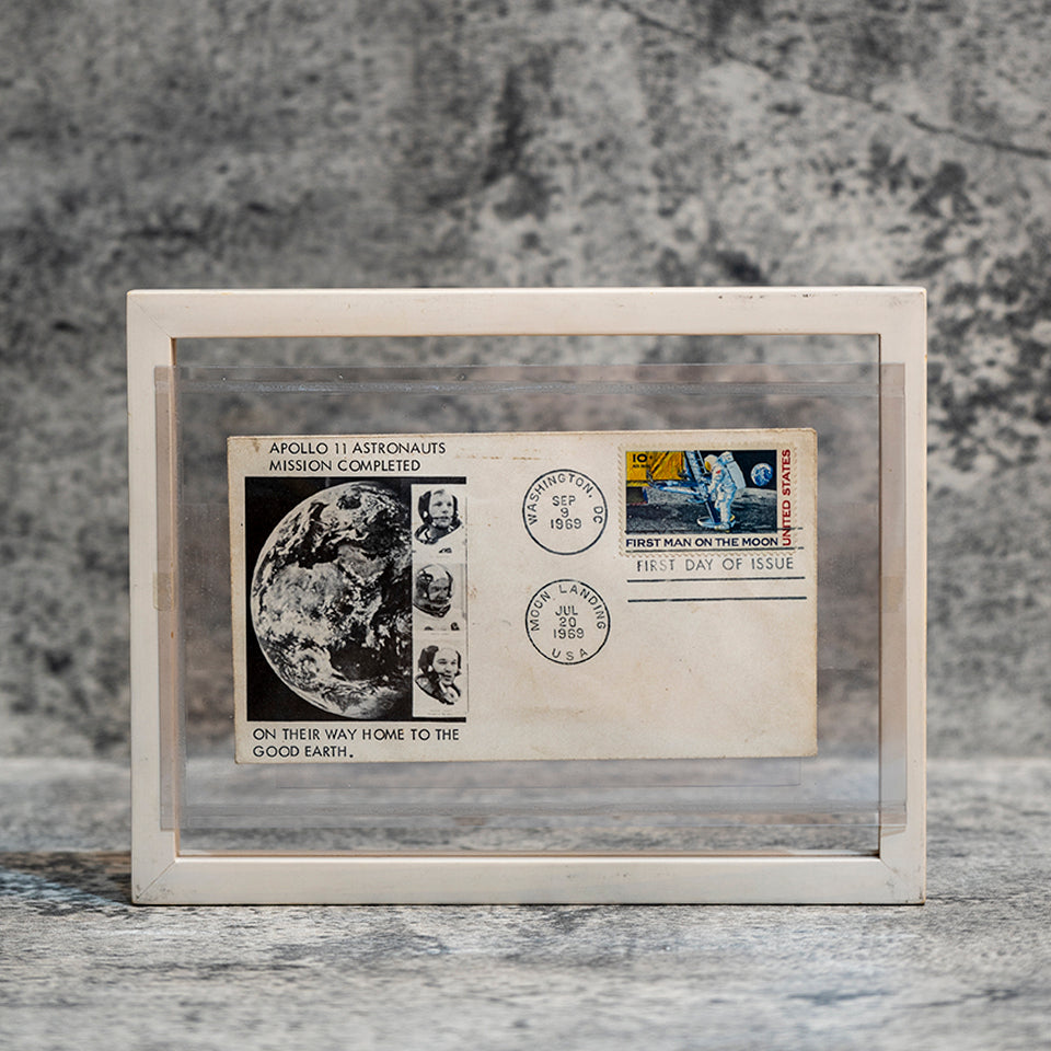 【1969】 Apollo 11 Astronauts Mission Completed First Day Cover with (First Man on the Moon Stamp)