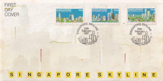 【1987】 Singapore Skyline First Day Cover - Vicinity of Orchard Road