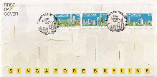 【1987】 Singapore Skyline First Day Cover - Vicinity of Orchard Road