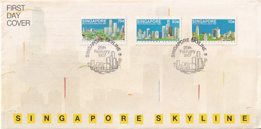 【1987】 Singapore Skyline First Day Cover - Vicinity of Orchard Road