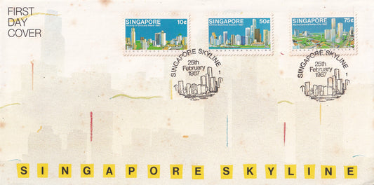 【1987】 Singapore Skyline First Day Cover - Vicinity of Orchard Road