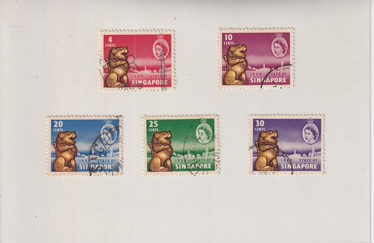 【1959】 State of Singapore - Multicolored Stamps