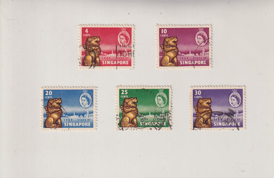 【1959】 State of Singapore - Multicolored Stamps